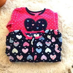 Kids Headquarters 2 PJ Sleep Blanket Set - Heart design